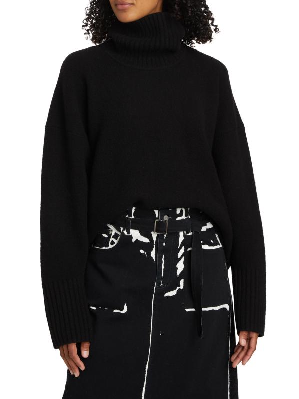 #2: بلوزة ساندرا من مزيج الكشمير - أسود