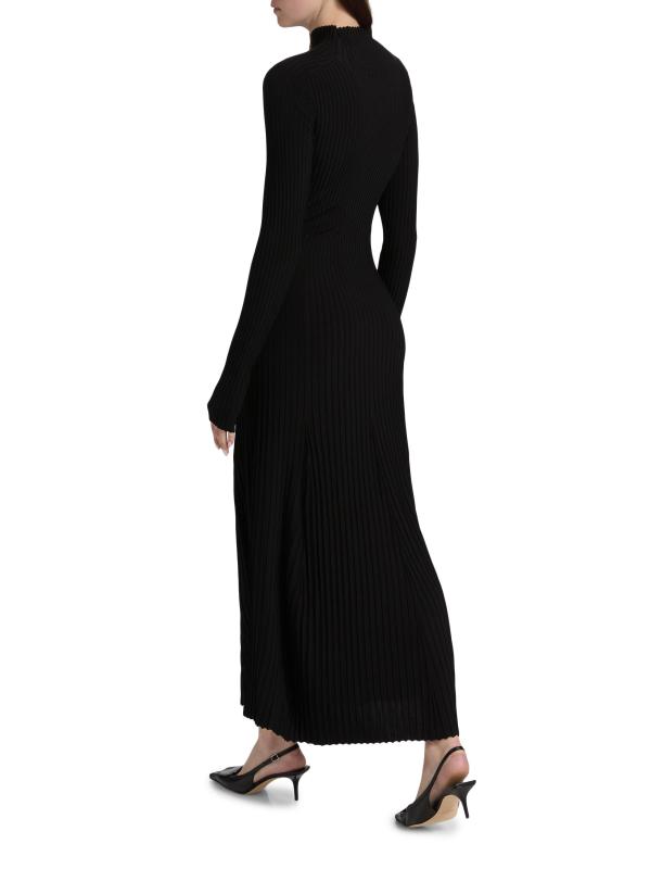 #4: فستان تابيثا الطويل المحبوك - أسود