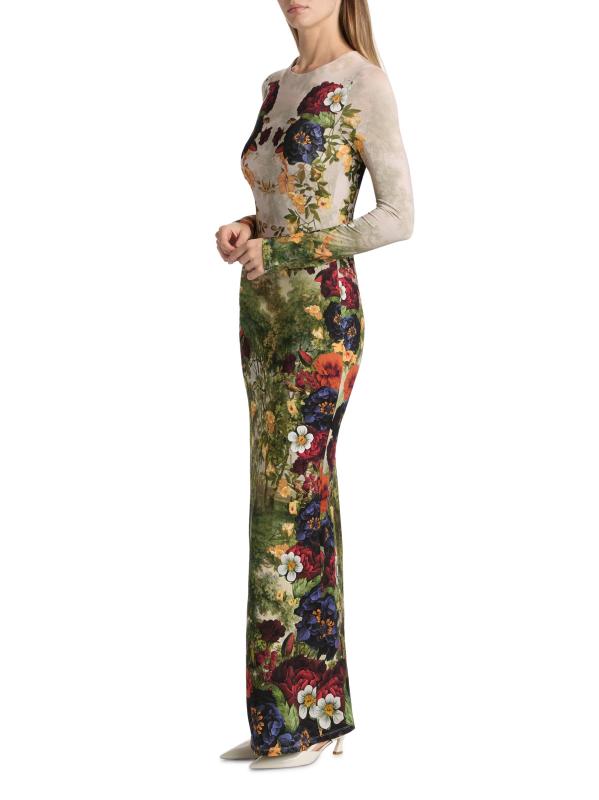 #3: فستان ديلورا ماكسي بأكمام طويلة - غابة محرمة