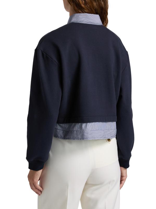 #4: سويت شيرت قصير من القطن بطبقات - ميدنايت مالتي