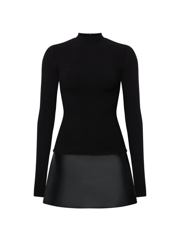 Colette Mixed-Media Minidress