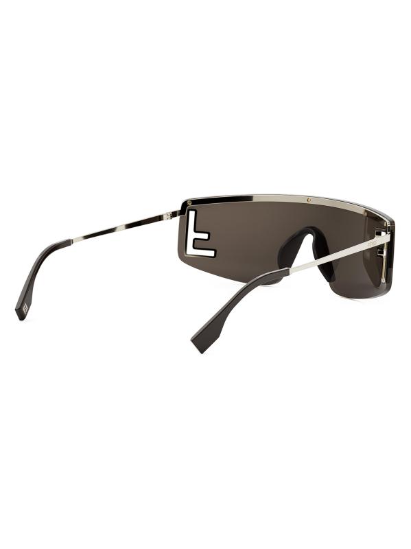 #6: نظارة فندي سبورت شيلد مقاس 141 ملم - فضي ذهبي بني