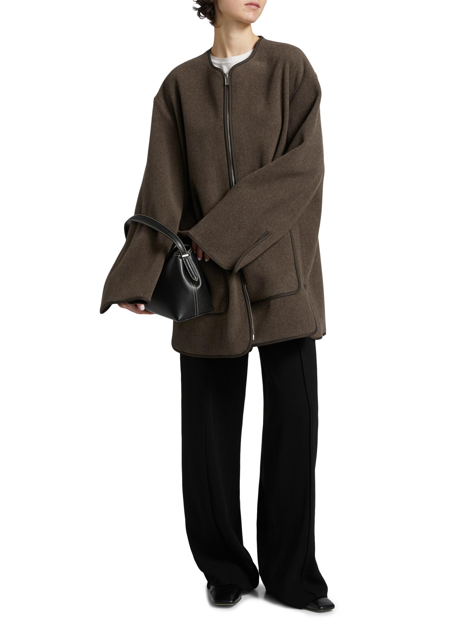 ジャケット Toteme Felted wool jacket Felted wool-blend jacket in black - Toteme | Mytheresa