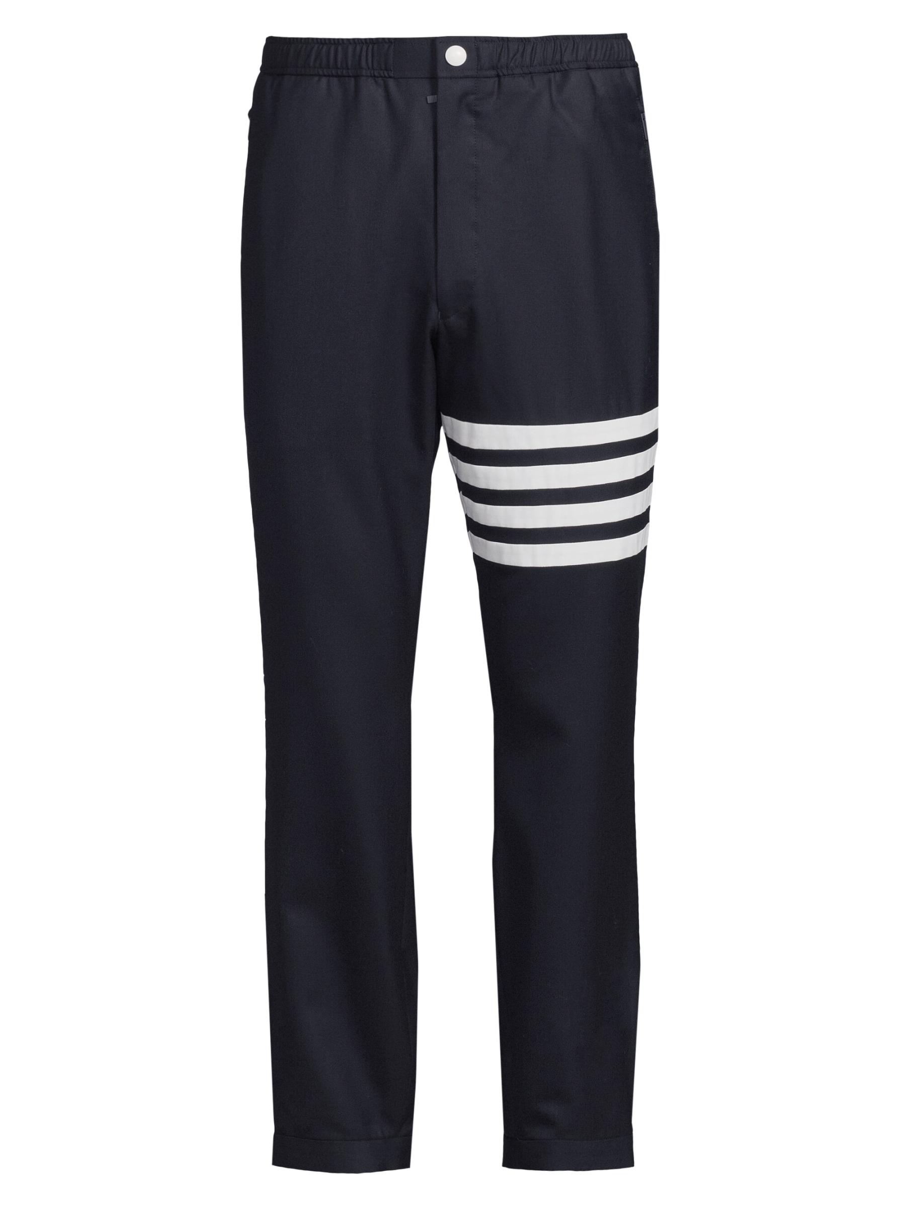 THOM BROWNEネイビー サイドストライプ ショートパンツ リップストップ ひざ上丈ショートパンツ | Thom Browne