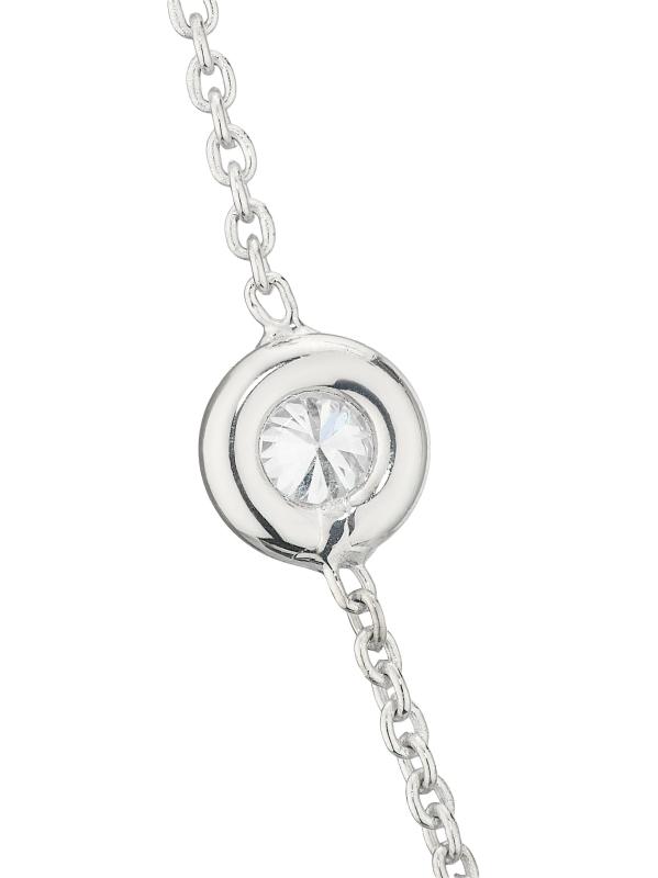 #4: قلادة تايني تريزرز من الذهب الأبيض عيار 18 قيراطًا وقلادة دايموند ستيشن 0.15 TCW - أبيض + ذهبي