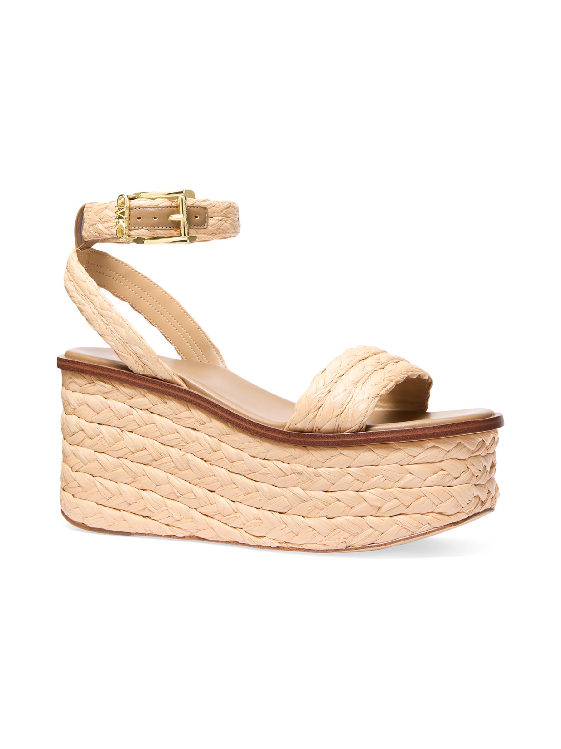 【MICHAEL KORS】麦編み込み☆Sandra☆厚底ストラップサンダル Sandra Straw Platform Sandal | Michael Kors [US]
