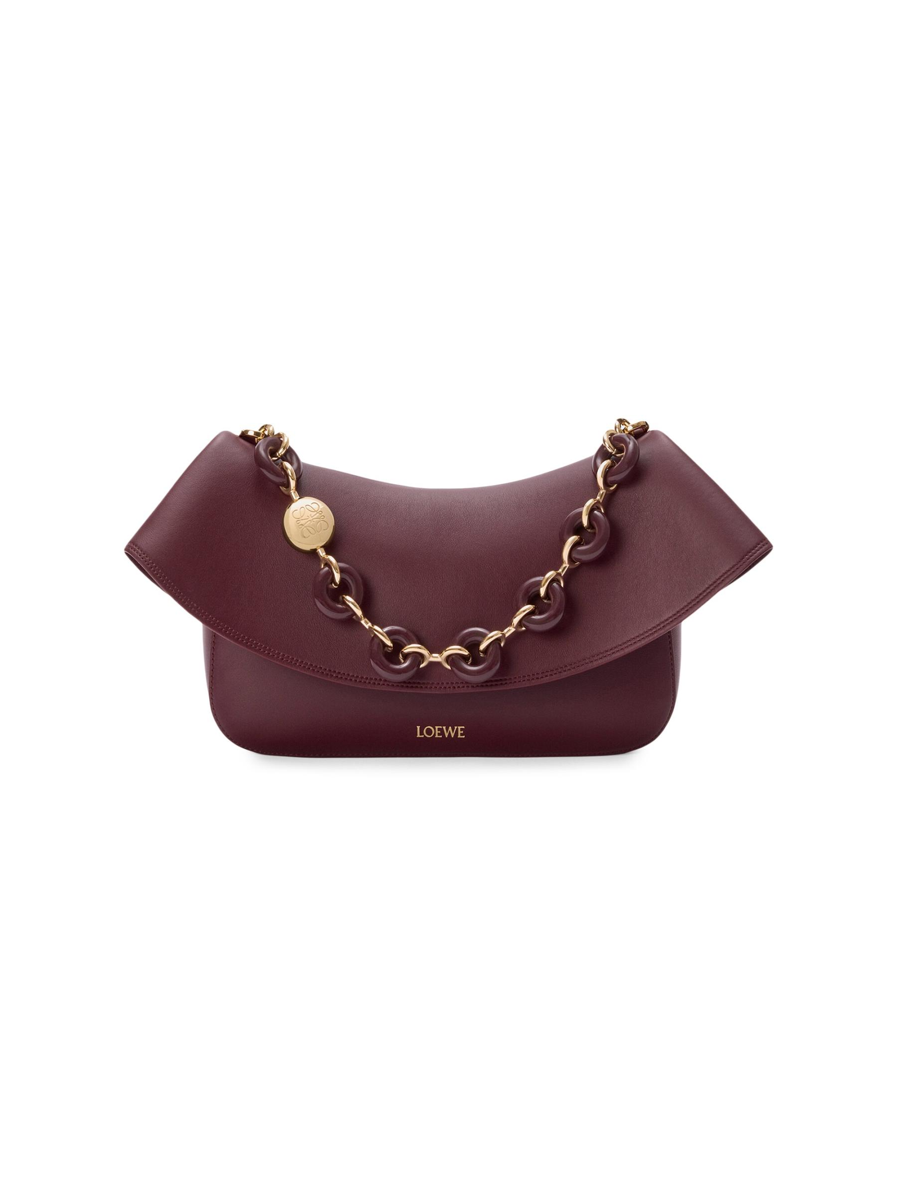 【 ロエベ 】 Ola レザー ミディアム ショルダーバッグ Loewe - ミディアム・オラ・チェーン・レザー・ショルダーバッグ