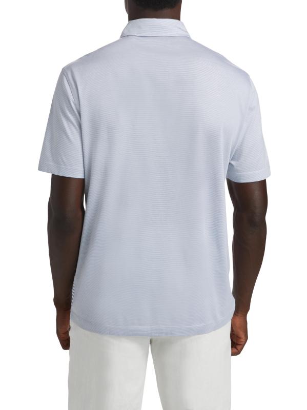 #4: قميص بولو متعدد الخطوط من كوليكشن - أزرق فاتح