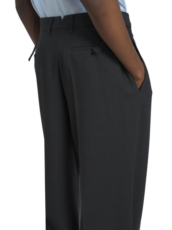 #5: بنطال واسع الساق من الصوف - فحم الإنتراسيت