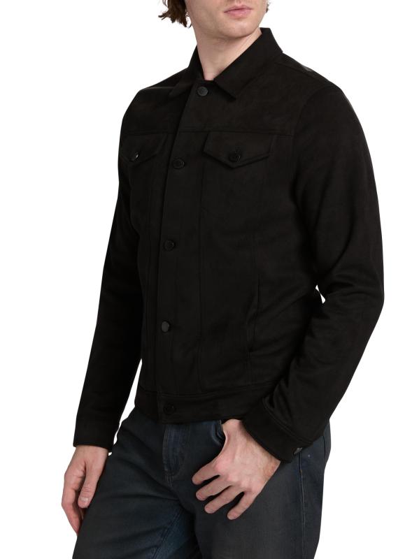 #3: جاكيت كروكر من جلد الغزال من كوبر - جلد الغزال الأسود