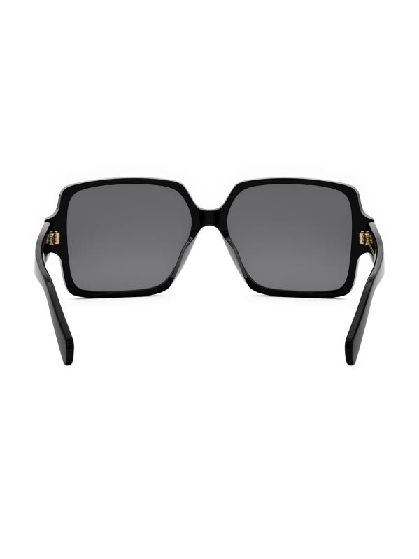 #5: نظارة تريومف مربعة 60 ملم - أسود + رمادي