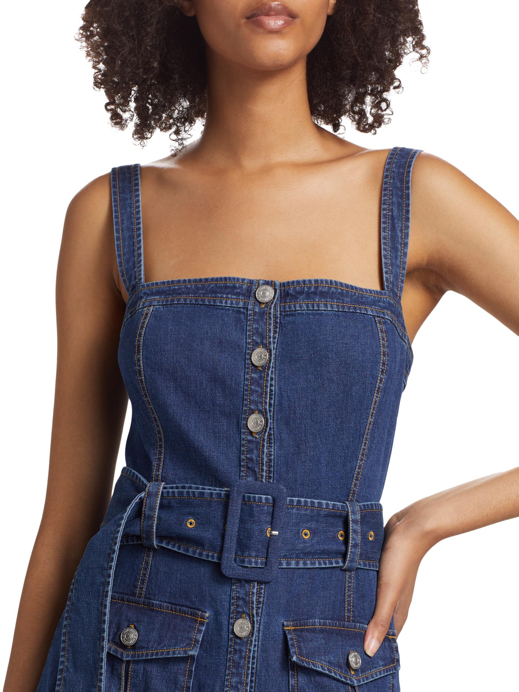 Shop Cinq à Sept - Vega Denim Midi-Dress | Saks Fifth Avenue
