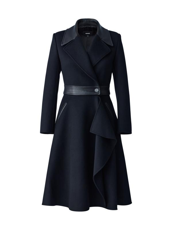 ■Mackage■マッカージュ■ローズウール＆レザーコート■2Way■ Mackage - ローズウール＆レザーコート をオンライン購入 | Saks
