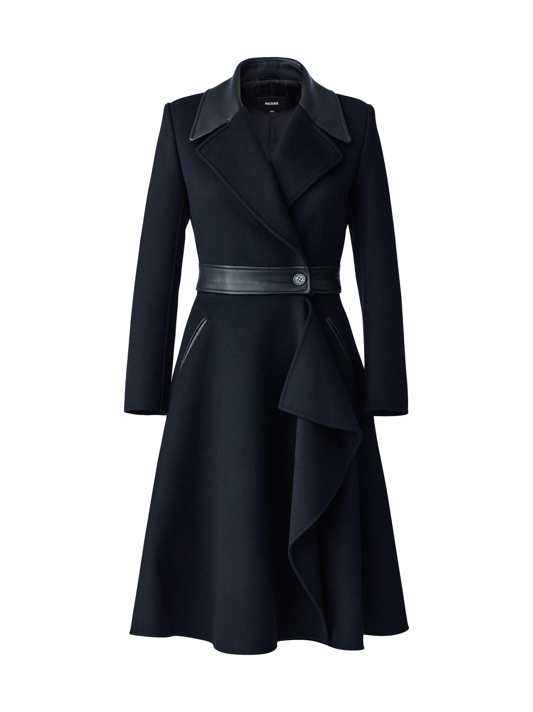 【送料込】Mackage_ローズウール＆レザーコート Mackage - ローズウール＆レザーコート をオンライン購入 | Saks