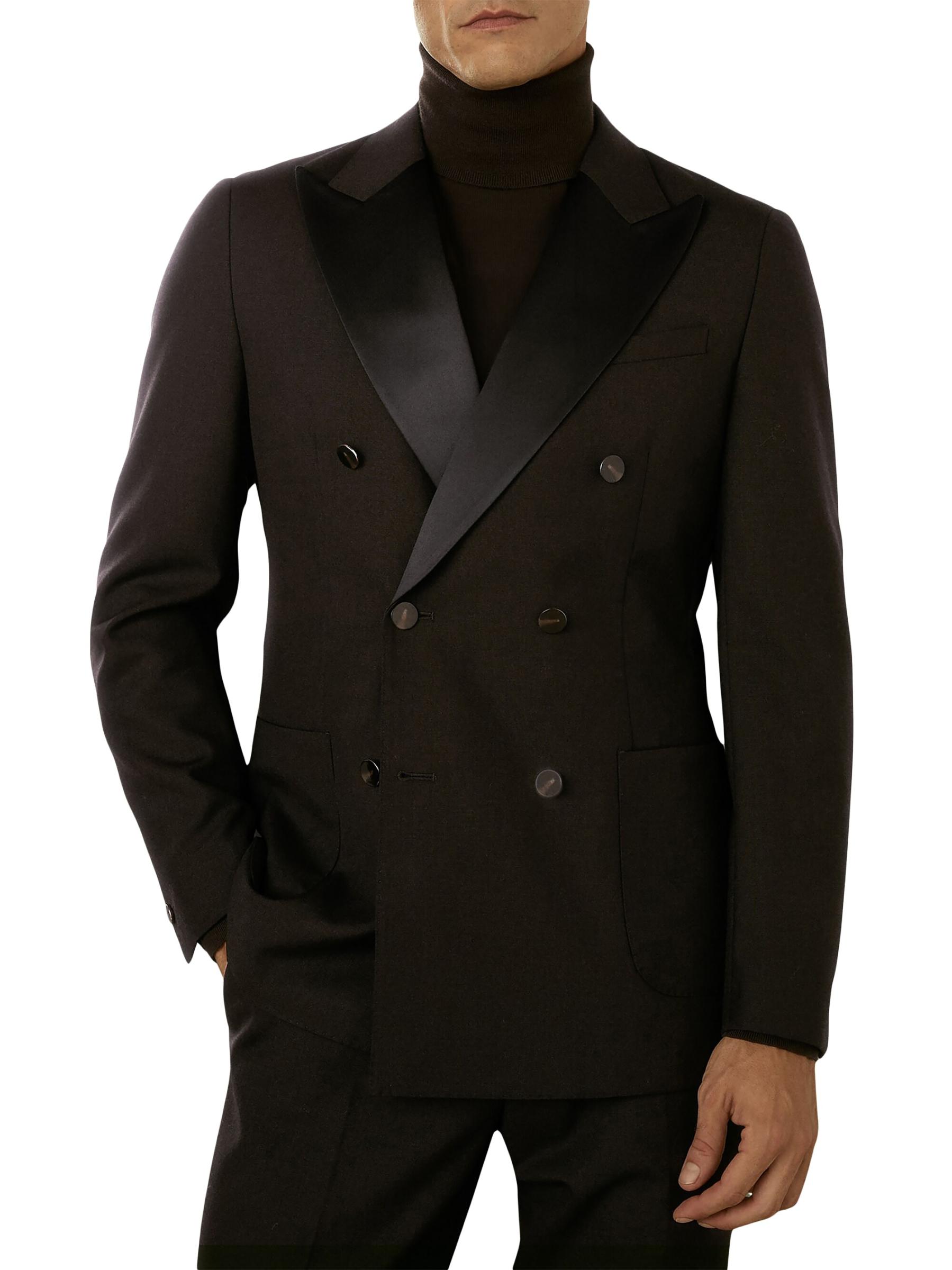 Shop Reiss - Shadow Wool Double-Breasted Blazer | Saks Fifth
