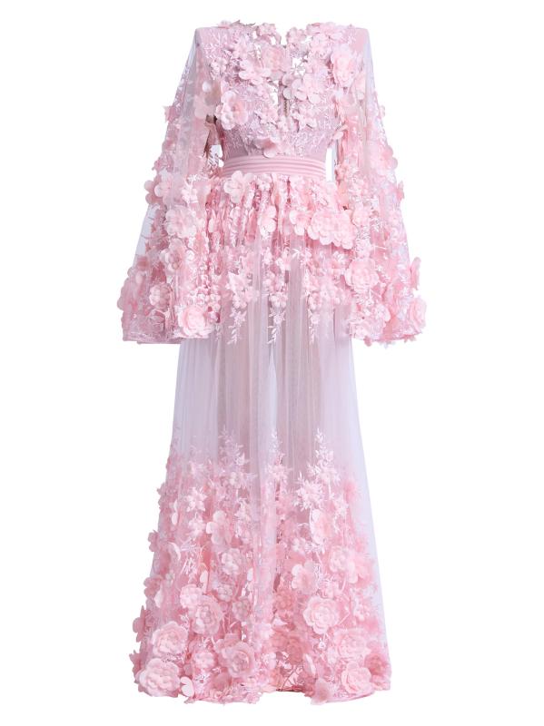 فستان وملابس داخلية مزينة بالزهور من إيزادورا