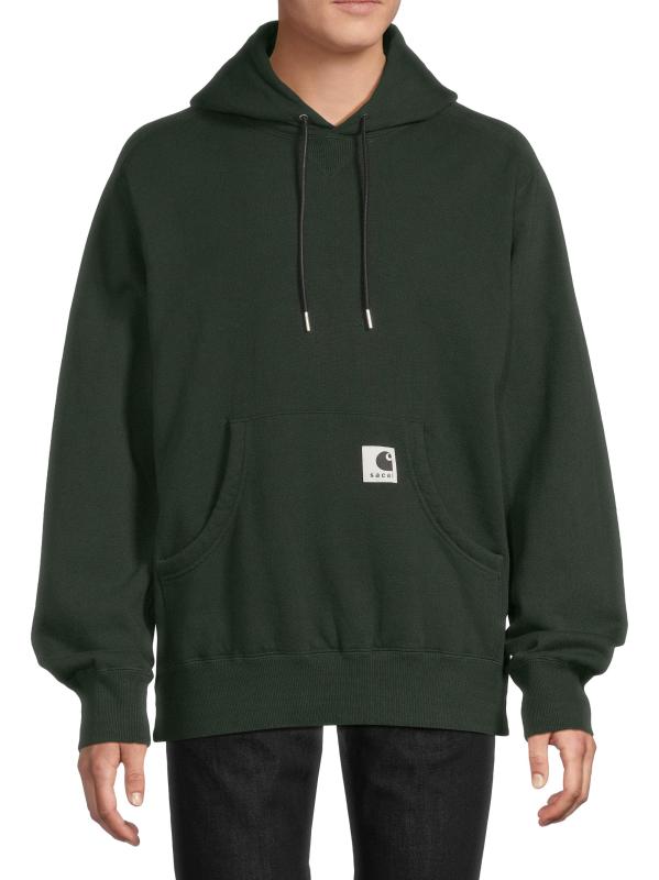 Shop Sacai - Sacai x Carhartt WIP Cotton Jersey Hoodie