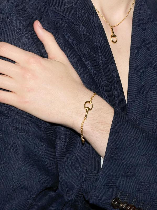 CUCCIゴールドブレスレット　18K Gucci - ホースビット18Kイエローゴールドチェーンブレスレット