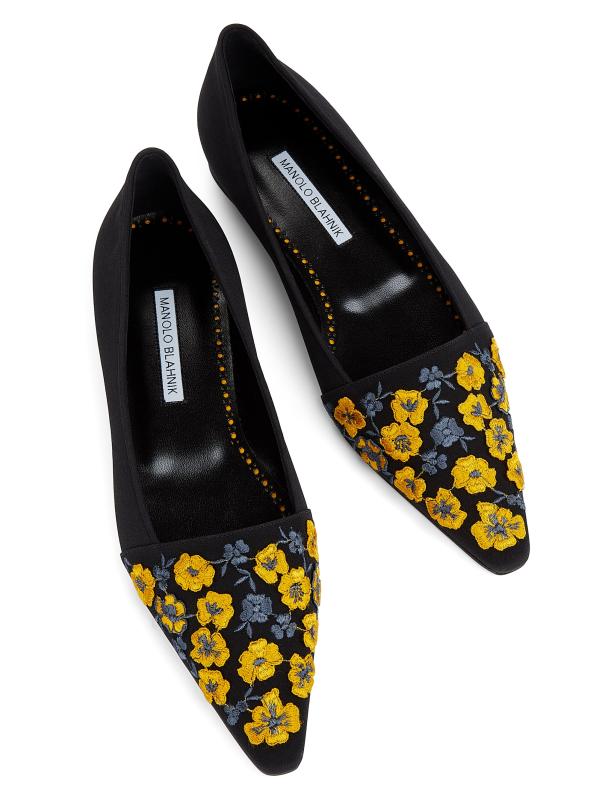 Manolo Blahnik - サフィエ・エンブロイダリー・シルク