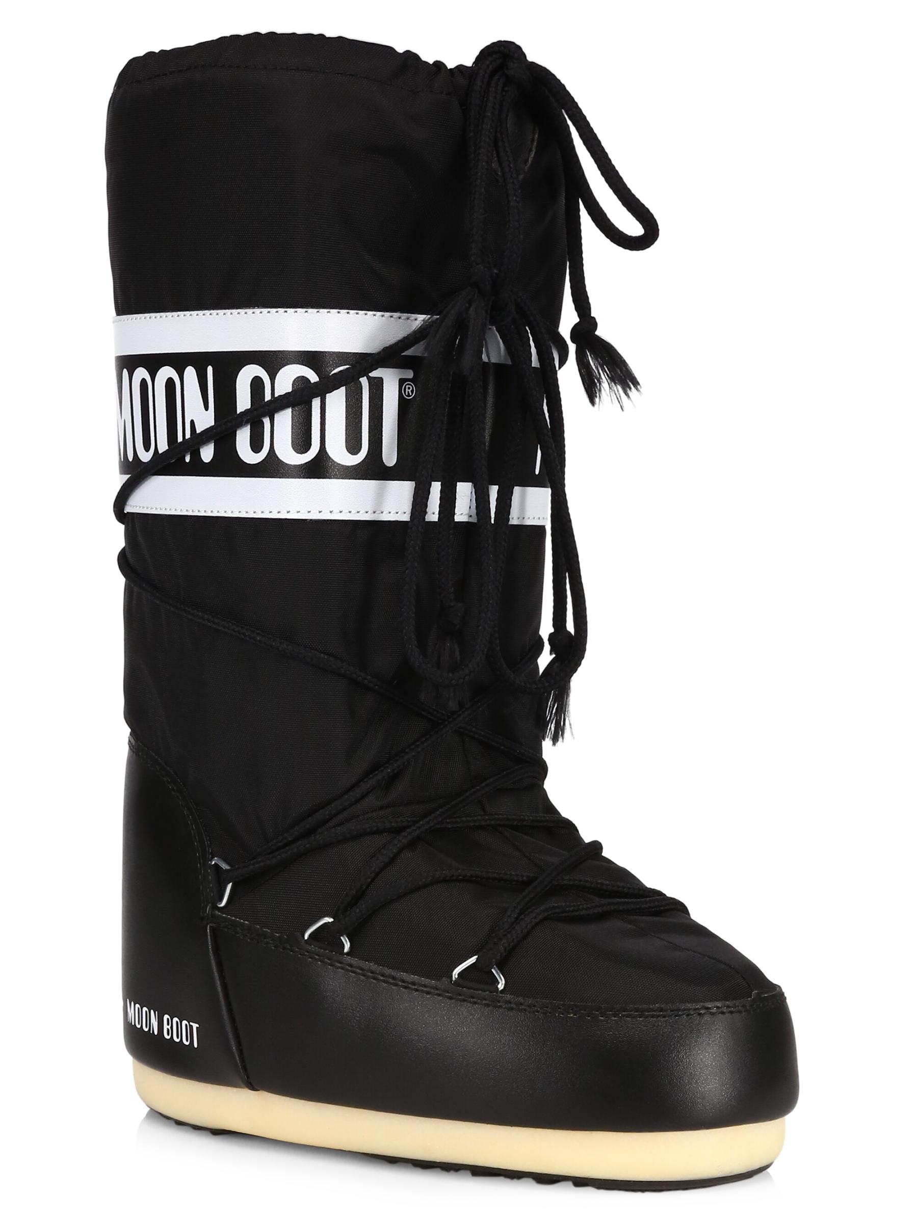 ニューシーズン ムーンブーツアイコンロゴプリントレースアップ Moon Boot - ユニセックス アイコン ナイロン スノーブーツ を