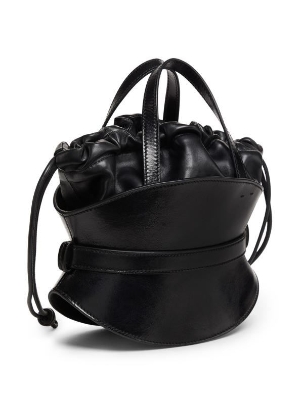 ★関税込★ BALMAIN ラフィア mini Shuffle 2WAYバッグ Shuffle Mini bag in leather - Women | BALMAIN