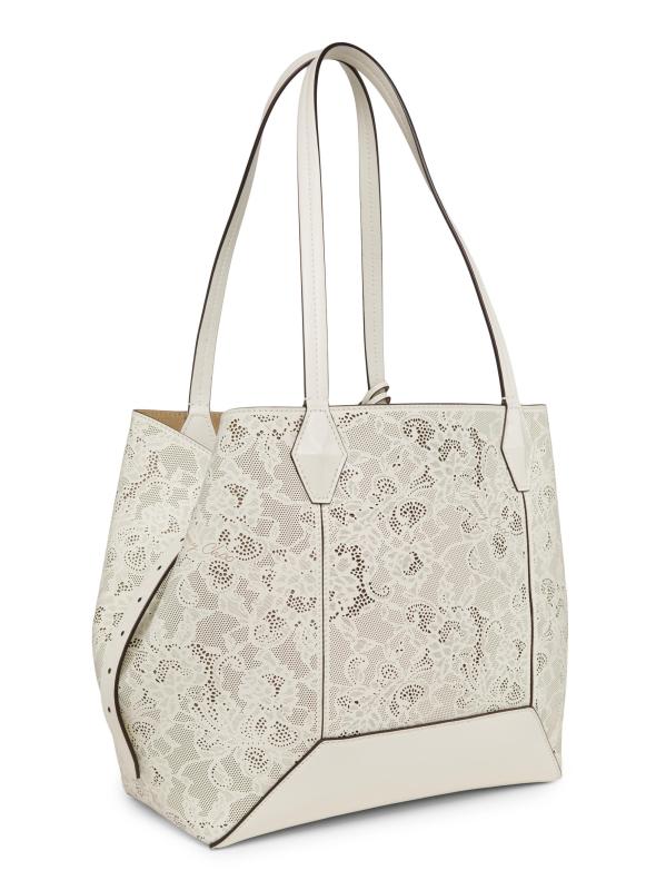 #3: حقيبة يد متوسطة الحجم من الجلد المثقب بالألماس - لاتيه جولد