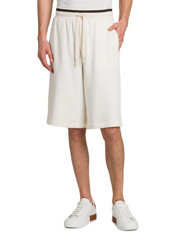 Shop DOLCE&GABBANA - Drawstring Cotton Bermuda Shorts | Saks
