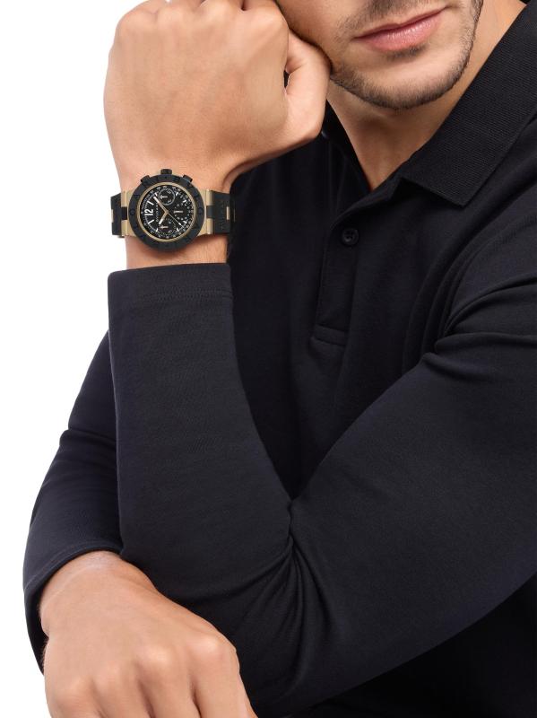 #3: ساعة بولغري بولغري من التيتانيوم والألمنيوم والمطاط/41 ملم - أسود