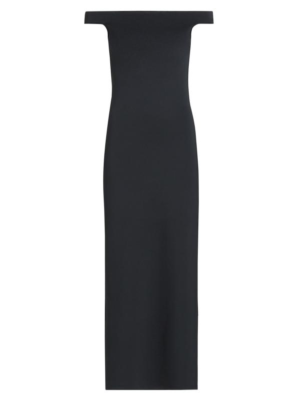 Off-The-Shoulder Scuba Maxi Dress