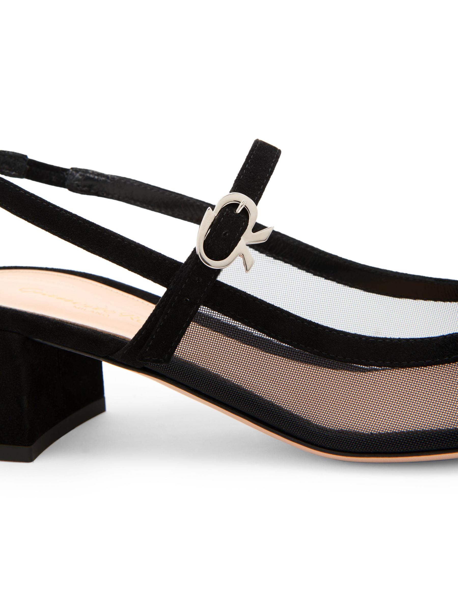 GianvitoRossi ジャンヴィトロッシ スエードパンプス 【新品】 Gianvito Rossi - 45MM スエード＆メッシュパンプス を