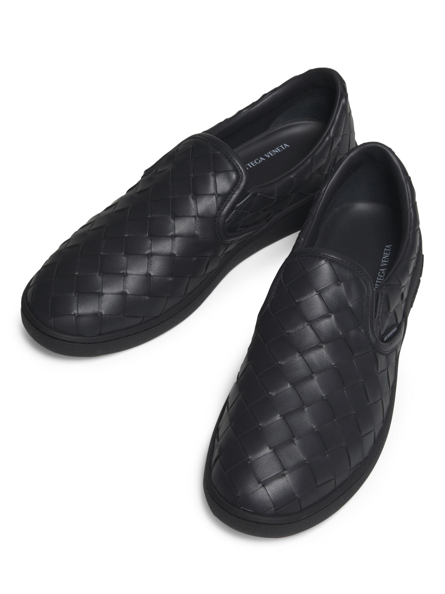 24SS【BOTTEGA VENETA】ソーヤー スニーカー イントレチャート Bottega Veneta - ソーヤー イントレチャート レザー スリップ