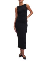 ワンピース Wellness Open Back Rib Long Dress Wellness Open Back Rib Long Dress /パッドinオープンバック