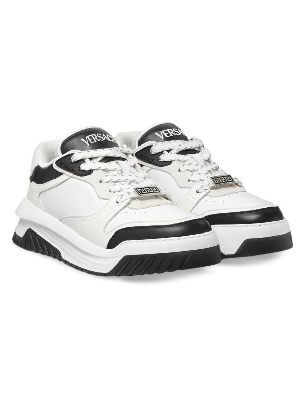 Shop Versace Odissea Leather Low-Top Sneakers Saks Fifth