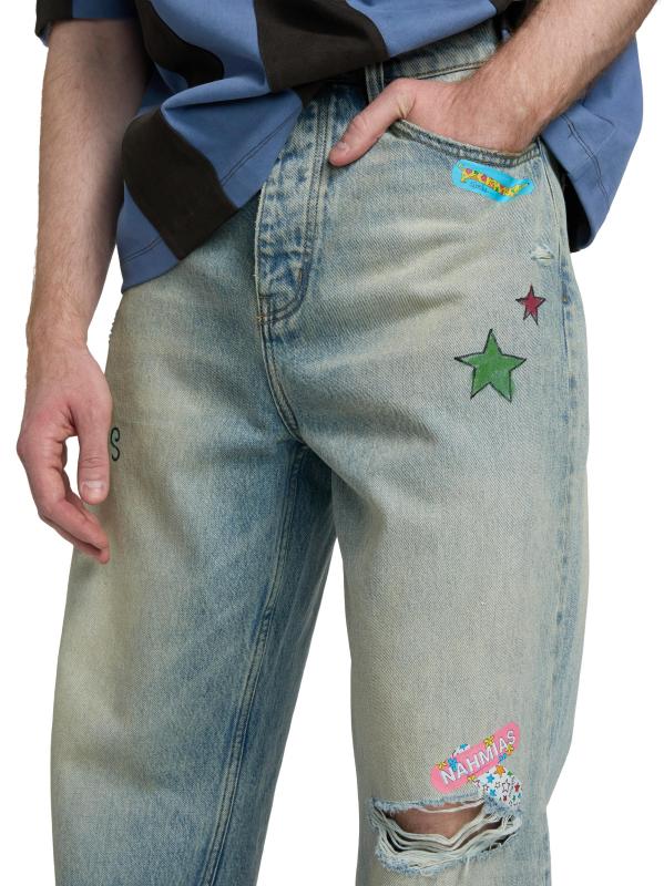 #5: بنطال جينز فضفاض مستقيم - غسيل خفيف