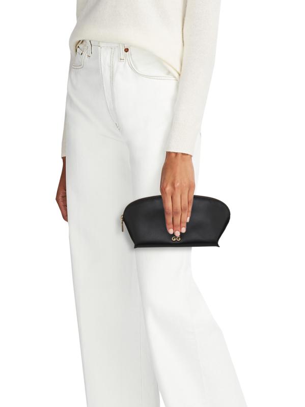 #2: حقيبة مستحضرات التجميل الكبيرة من جلد ألبا - أسود