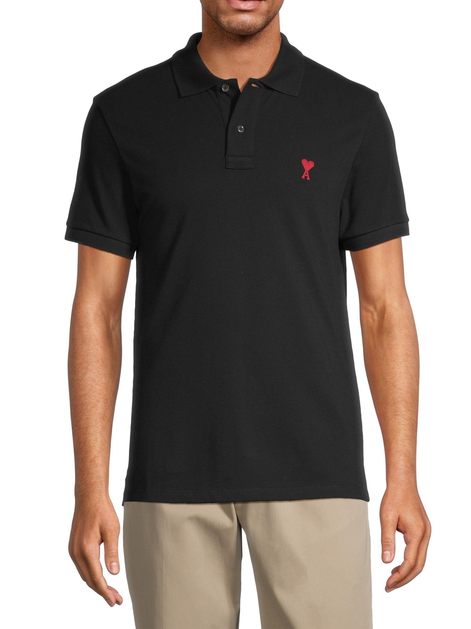 Shop AMI Paris - Ami De Coeur Polo Shirt | Saks Fifth Avenue