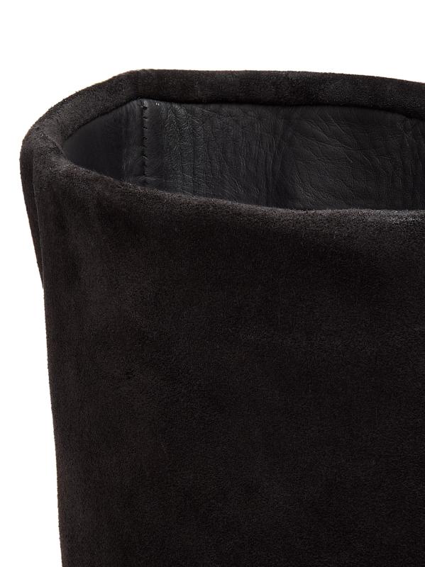 #6: حذاء Anthem 75 ملم من الجلد المدبوغ حتى الركبة - أسود