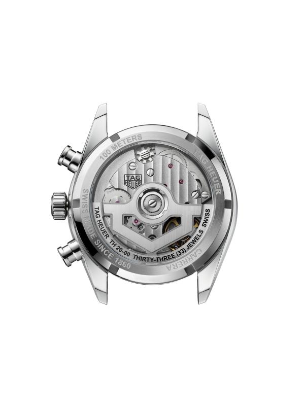 #6: ساعة كاريرا كرونوغراف من الفولاذ المقاوم للصدأ/39 مم - فولاذ مقاوم للصدأ