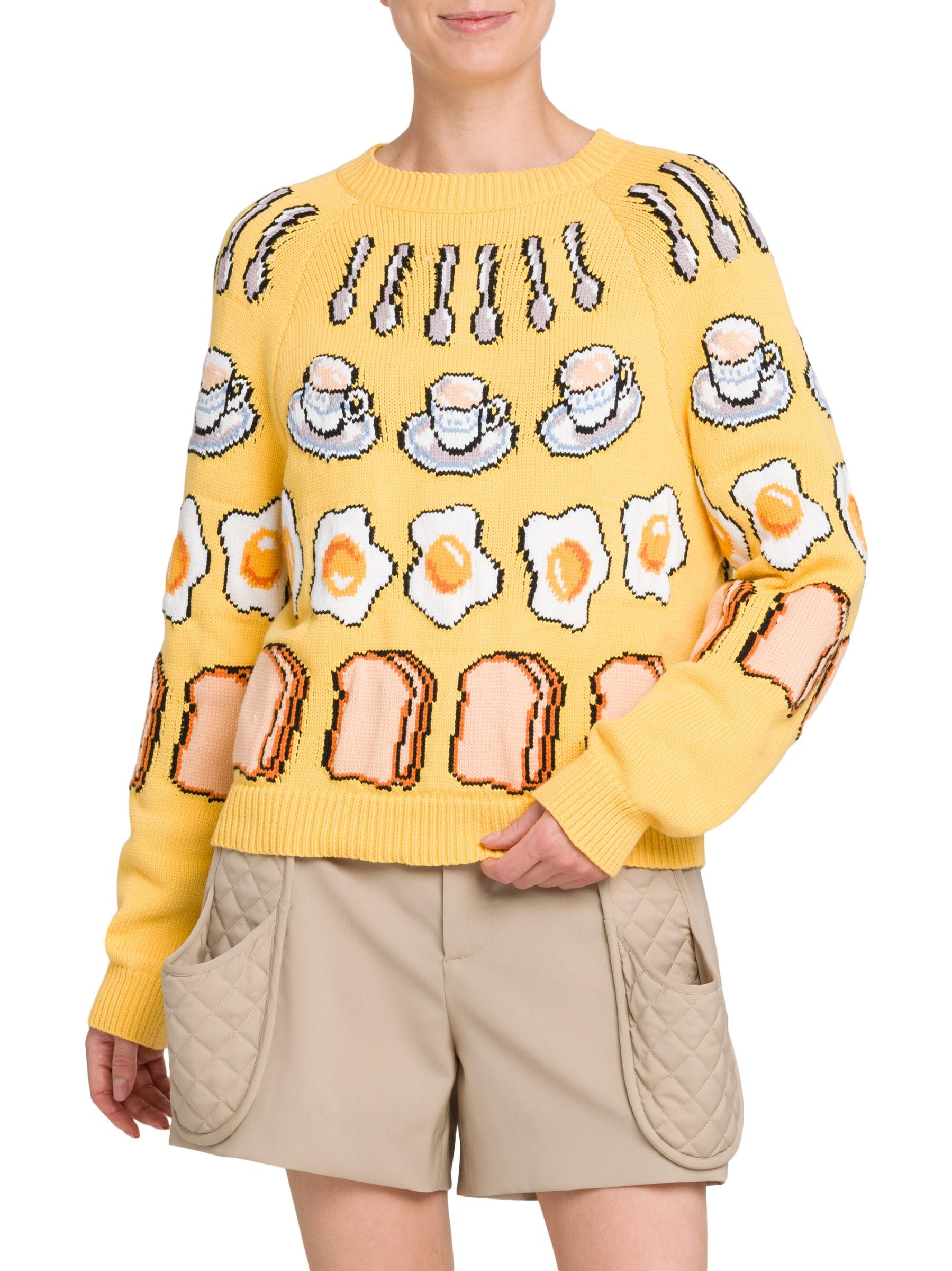 Shop Moschino - Breakfast Cotton-Blend Sweater | Saks Fifth