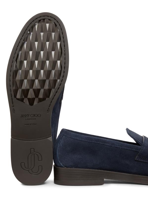 Shop Jimmy Choo - Maddie Diamond Suede Loafers | Saks Fifth