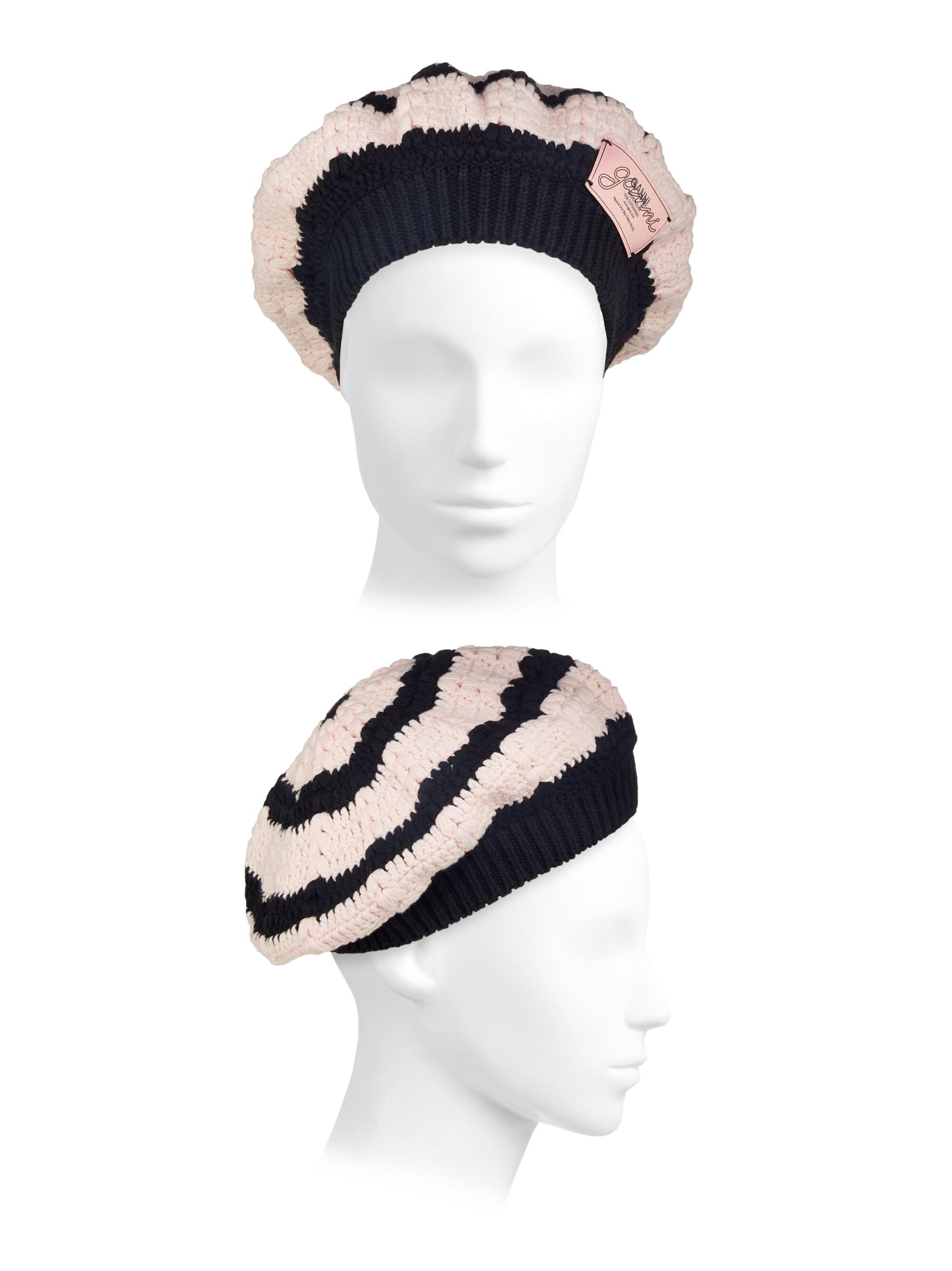 GANNI ベレー帽　クロシェ編み 楽天市場】GANNI ガニー ベレー帽 Beret A4556 5863 レディース