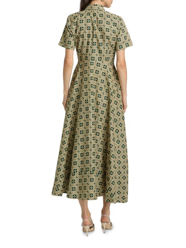 #4: قميص ماكسي من القطن بطبعة Feyi - تان مالتي