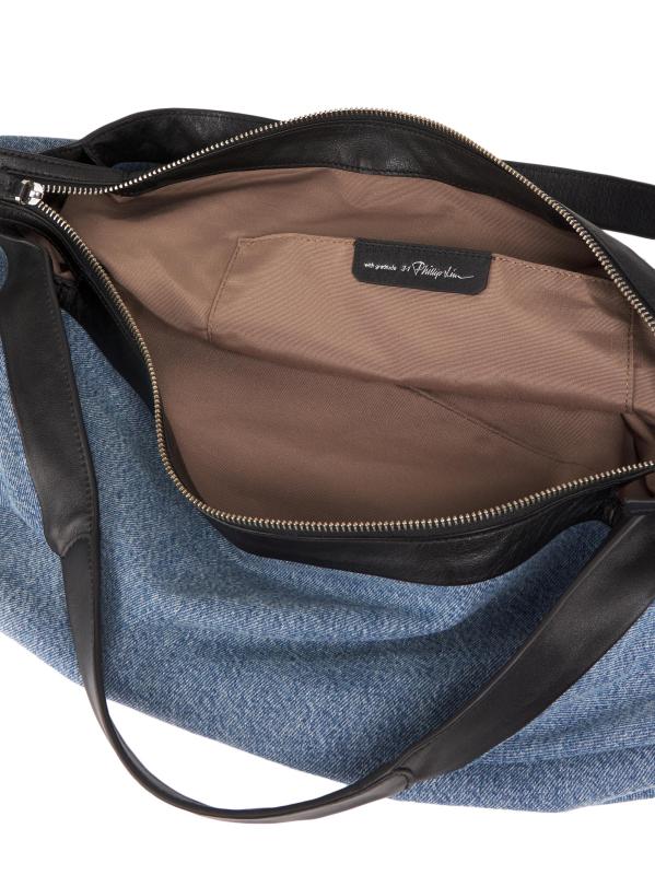 #4: حقيبة لونا متوسطة الحجم من الدنيم من الدنيم - نيلي متوسط