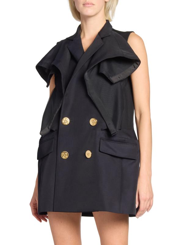 国内より1WEEK【sacai】Emblem Double-Faced Silk Cotton Vest Emblem Double-Faced Silk Cotton Vest | sacai Official Store