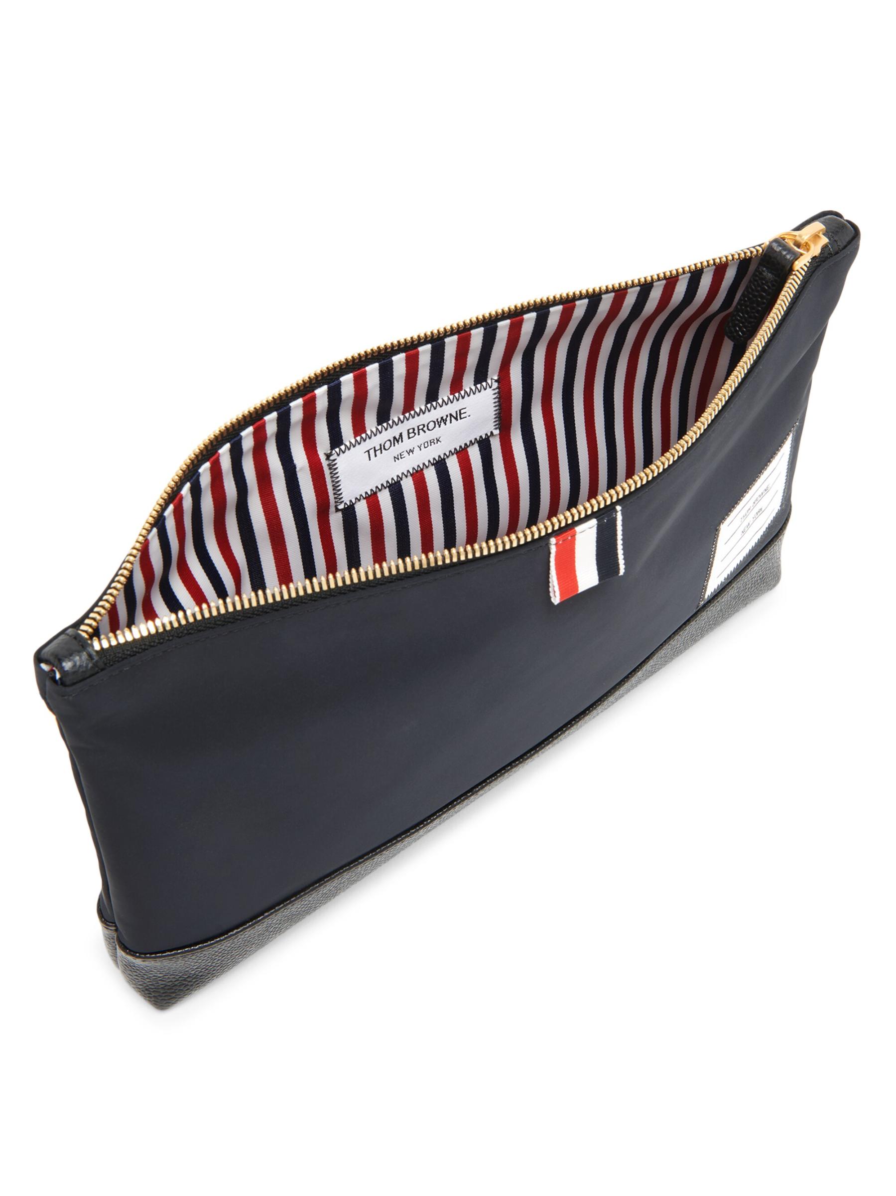 THOM BROWN ポーチ Shop Thom Browne - Large Twill Zip Pouch | Saks Fifth Avenue