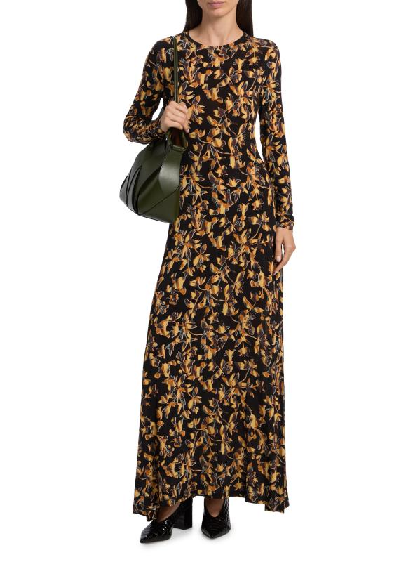 送料込/関税込■Ulla Johnson■Amari フローラルマキシドレス Ulla Johnson - Amari フローラルクルーネックジャージーマキシ