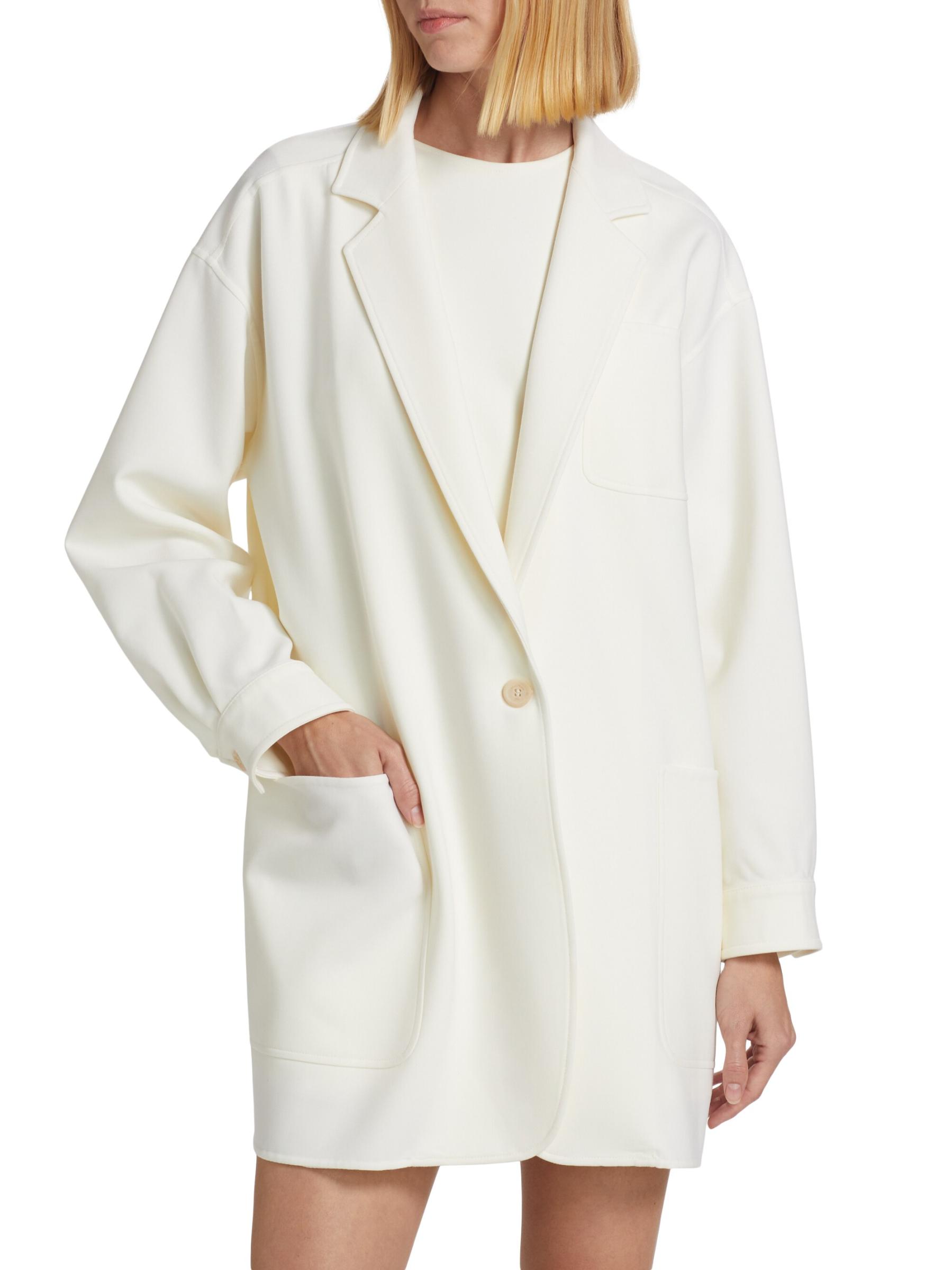 新作☆【Max Mara】ウール オルラヤ ジャケット オルラヤ] ウール ストレッチ オーバーサイズ ジャケット, white