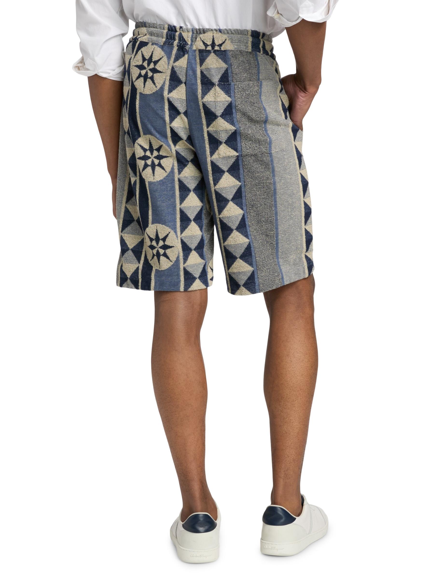 ショートパンツ Loewe Paula'S Ibiza Shorts In Spugna Di Cotone Jacquard Shop Loewe - LOEWE x Paula's Ibiza Jacquard Terry Cotton