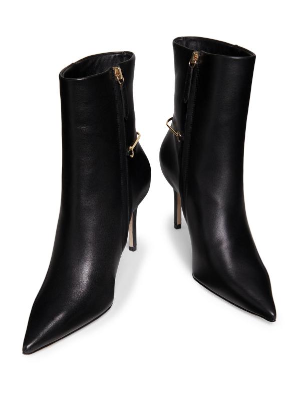 #4: جوارب ستيليتو من الجلد مقاس 85 ملم - أسود