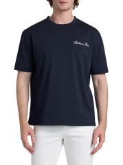 【関税込み】Balmain ブラック＆オフホワイト ロゴ刺繍 Tシャツ Balmain ロゴ Tシャツ | ブラック | FARFETCH JP